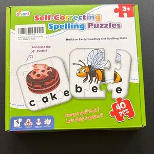 Self-Correcting Spelling Puzzles for Kids - 40 PCS